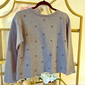 Embellished sweatshirt with a bow in the back